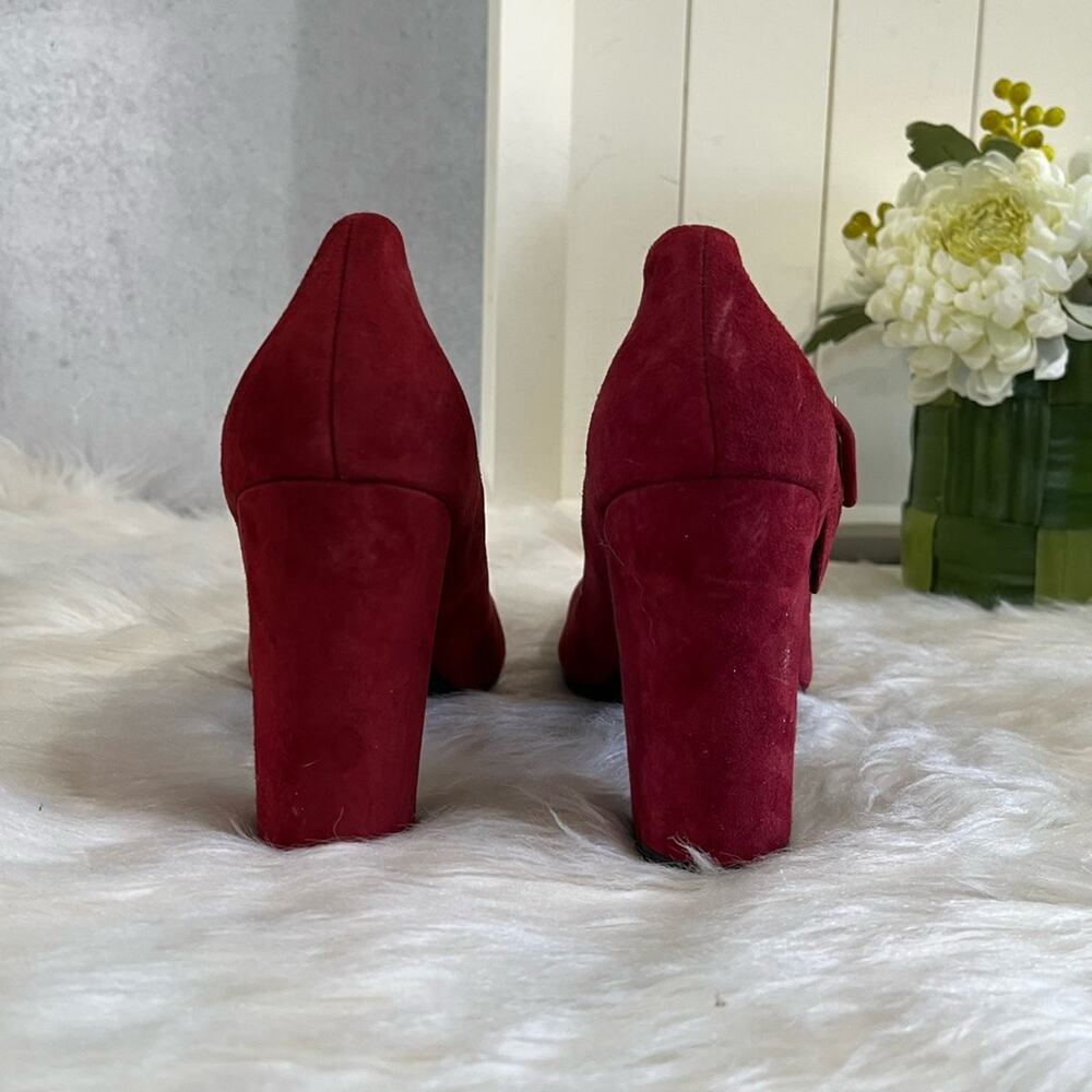 NEW Spiegel Vintage Y2K Suede Mary Jane Buckle Strap High Heel Pumps 5.5 NWOB - Picture 8 of 14